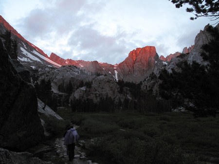 Sunrise hits the mountain